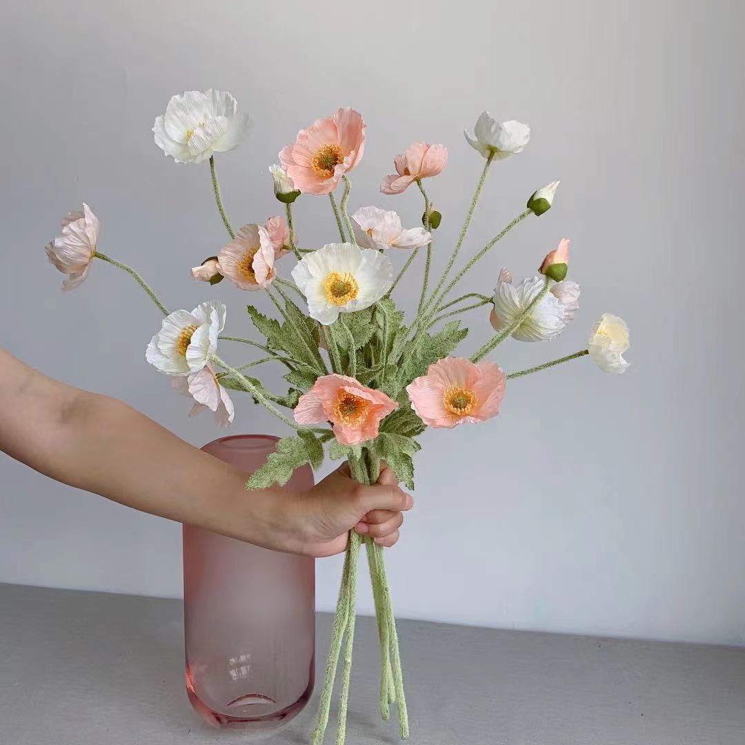 Sztuczne kwiaty z jedwabiu mak – Florist Supply Bulk recenzja i cena